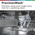 Bosch 100 Series 24-in Front Control Built-in Dishwasher ( Stainless Steel ) , PrecisionWash and PureDry , 48-Decibel