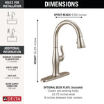 Delta Levette Stainless Steel Single Handle Deck-mount Pull-down Kitchen Faucet with Sprayer (Includes Deck Plate)