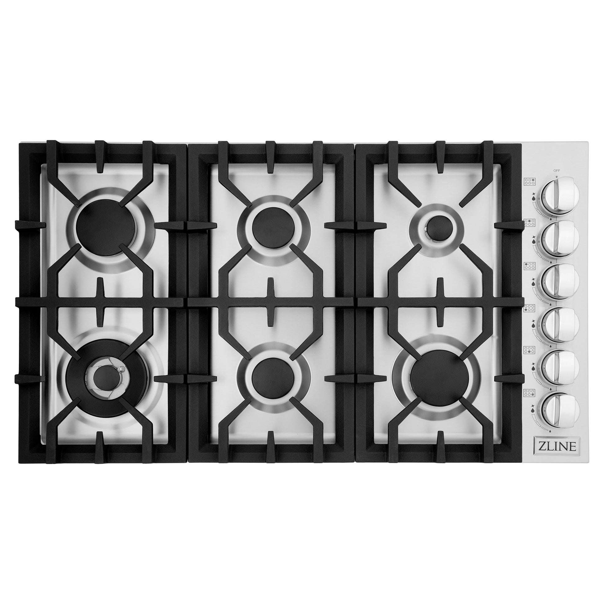 ZLINE KITCHEN & BATH Professional 36-in 6 burners Stainless steel Gas Cooktop