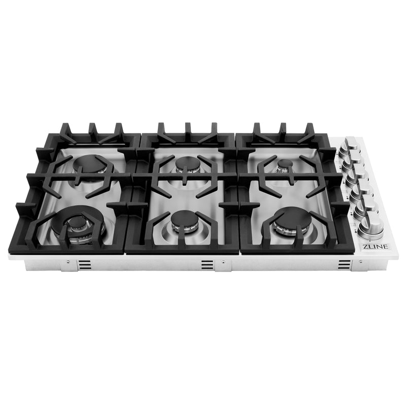 ZLINE KITCHEN & BATH Professional 36-in 6 burners Stainless steel Gas Cooktop