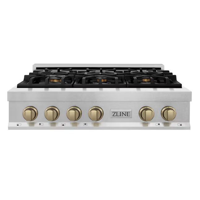 ZLINE KITCHEN & BATH Professional 36-in 6 burners Stainless steel Gas Cooktop