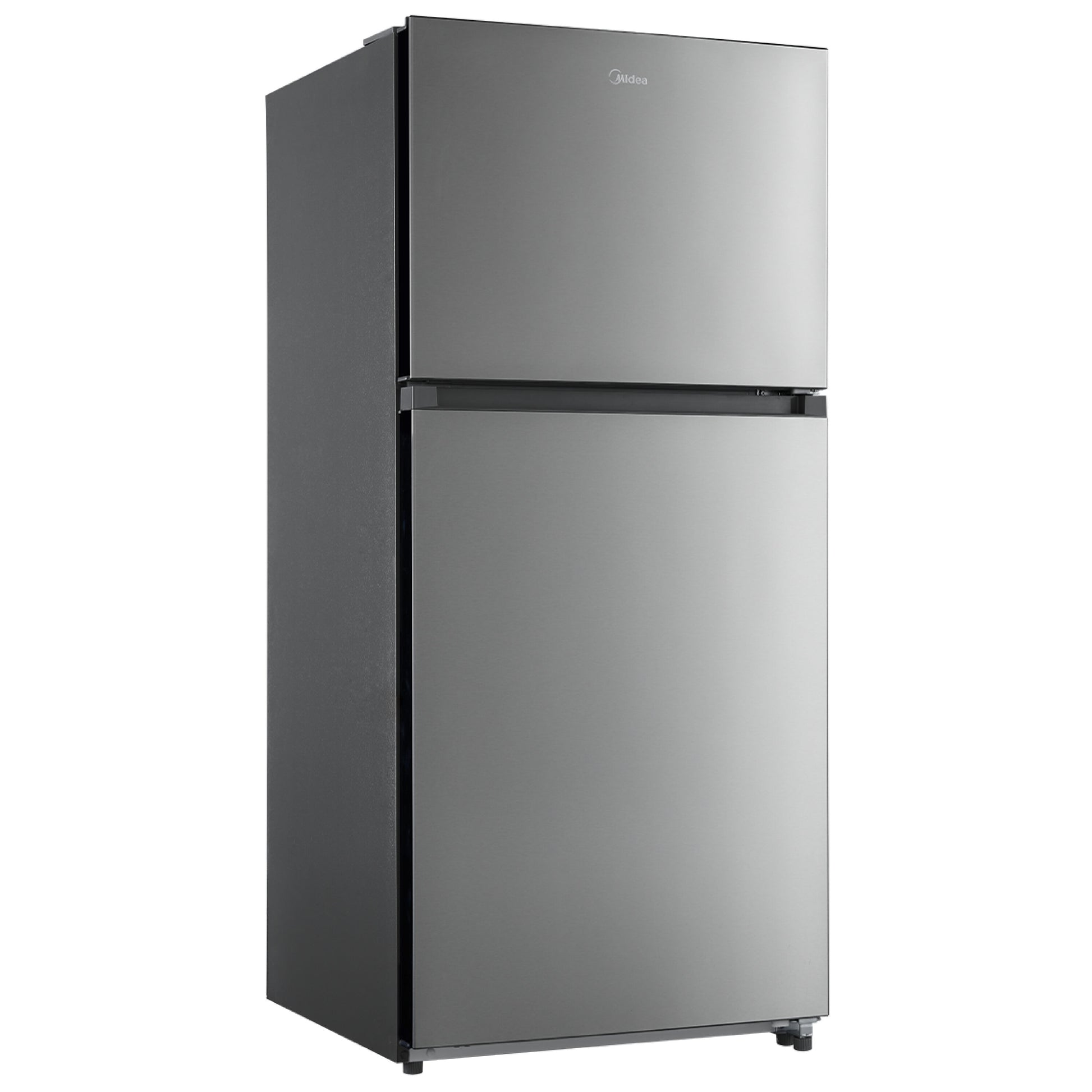 Midea Fingerprint Resistant 18.1-cu ft Standard-Depth 30-in Wide Top-Freezer Refrigerator ( Stainless Steel ) Garage Ready ENERGY STAR Certified