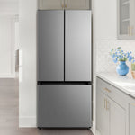 Midea Standard-Depth 18.4-cu ft 3 -Door 30-in Wide with Optional (sold separately) Ice Maker ( Stainless