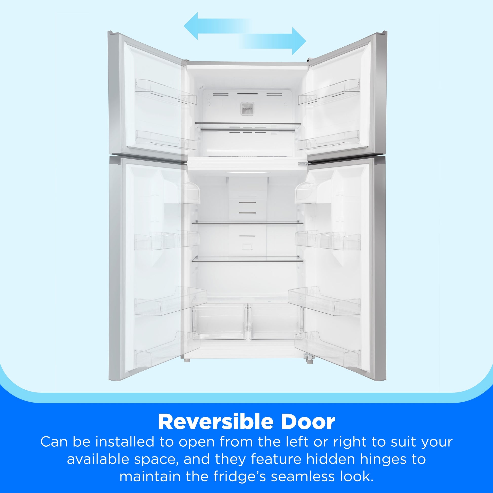 Midea Fingerprint Resistant 18.1-cu ft Standard-Depth 30-in Wide Top-Freezer Refrigerator ( Stainless Steel ) Garage Ready ENERGY STAR Certified