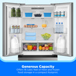 Midea Standard-Depth 18.4-cu ft 3 -Door 30-in Wide with Optional (sold separately) Ice Maker ( Stainless