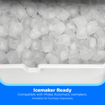 Midea Standard-Depth 18.4-cu ft 3 -Door 30-in Wide with Optional (sold separately) Ice Maker ( Stainless