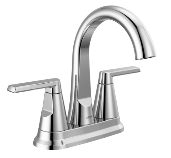 Delta Sparrow Two Handle Centerset Bathroom Faucet in Chrome