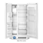 Whirlpool 24.6-cu ft Standard-Depth 36-in Side-by-Side Refrigerator with Ice Maker + Water and Ice Dispenser (White), WRS315SDHW *JR2512, Retail: $1,643.00, FINAL PRICE: $799.99 + TAX