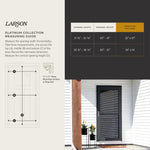LARSON Platinum Fullview 36-in x 81-in White Linen Aluminum Left-hand Outswing/Right Hinge Storm Door with Interchangeable Screen ( No handle )