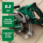 Metabo HPT Multi-Volt 36-volt 4 -Amp 7-1/4-in Brushless Hybrid Capable Cordless Circular Saw (Battery Included and Charger Included), C3607DWAM *JR2511, Retail: $389.00, FINAL PRICE: $199.99 + TAX