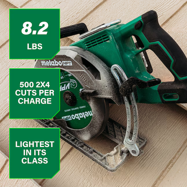 Metabo HPT Multi-Volt 36-volt 4 -Amp 7-1/4-in Brushless Hybrid Capable Cordless Circular Saw (Battery Included and Charger Included), C3607DWAM *JR2511, Retail: $389.00, FINAL PRICE: $199.99 + TAX