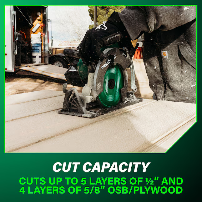 Metabo HPT Multi-Volt 36-volt 4 -Amp 7-1/4-in Brushless Hybrid Capable Cordless Circular Saw (Battery Included and Charger Included), C3607DWAM *JR2511, Retail: $389.00, FINAL PRICE: $199.99 + TAX