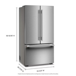KitchenAid Counter-Depth 24.3-cu ft 3 -Door 36-in Wide French Door Refrigerator with Ice Maker with Water Dispenser ( PrintShield Stainless ) ENERGY STAR Certified