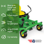 John Deere Z325E ZTrak 54-in 24 -HP V-twin Gas Zero-turn riding lawn mower