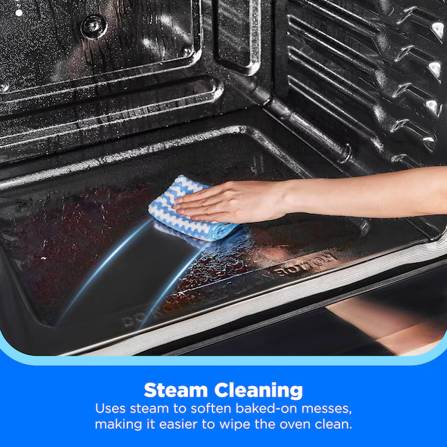 Midea 30-in 4 burners 6.1-cu ft Freestanding Natural Gas Range (White), MGR30S2AWW *HD2509, Retail: $849.00, FINAL PRICE: $479.99 + TAX