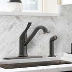 Project Source WILEY Oil Rubbed Bronze Single Handle Deck-Mount Kitchen Faucet (Includes Deck Plate + Side Sprayer), 67916W-102707 *JR2511, Retail: $99.00, FINAL PRICE: $59.99 + TAX