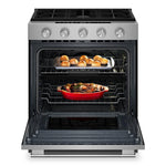 KitchenAid 30-in 5 burners 5-cu ft Air Fry Convection Oven Slide-In Natural Gas Range ( Fingerprint Resistant Stainless Steel )