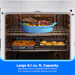 Midea 30-in 4 burners 6.1-cu ft Freestanding Natural Gas Range (White), MGR30S2AWW *HD2509, Retail: $849.00, FINAL PRICE: $479.99 + TAX