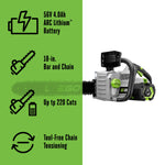 EGO POWER+ 56-volt 18-in Battery 4 Ah Chainsaw Battery Included Charger Included
