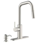 Alpine Reserve Palmetto Spot Resist Stainless Single Handle Deck-Mount Pull-down Kitchen Faucet with Sprayer (Includes Deck Plate) (Includes Soap Dispenser), FP1B4231SP #5505617 *JR2510, Retail: $Exclusive, FINAL PRICE: $89.99 + TAX