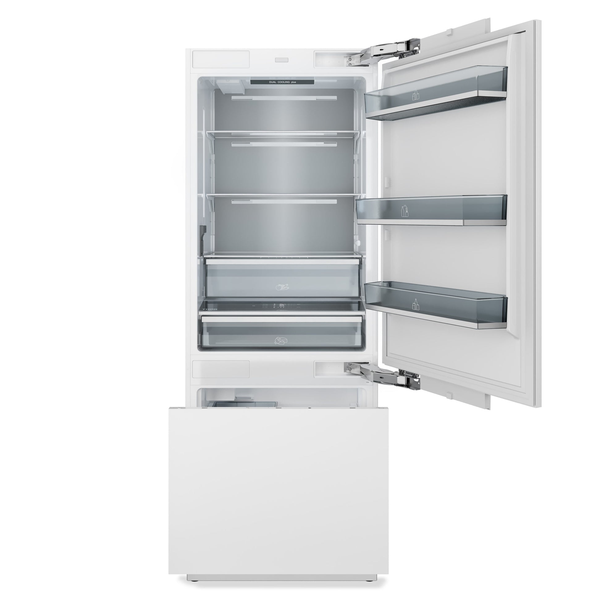 Thor Kitchen X Series 16.1-cu ft Counter-Depth 30-in Wide Built-In Bottom-Freezer Refrigerator with Ice Maker ( Custom panel ready ) ENERGY, XRF3016BBP, FINAL PRICE: $4,399.99 + TAX