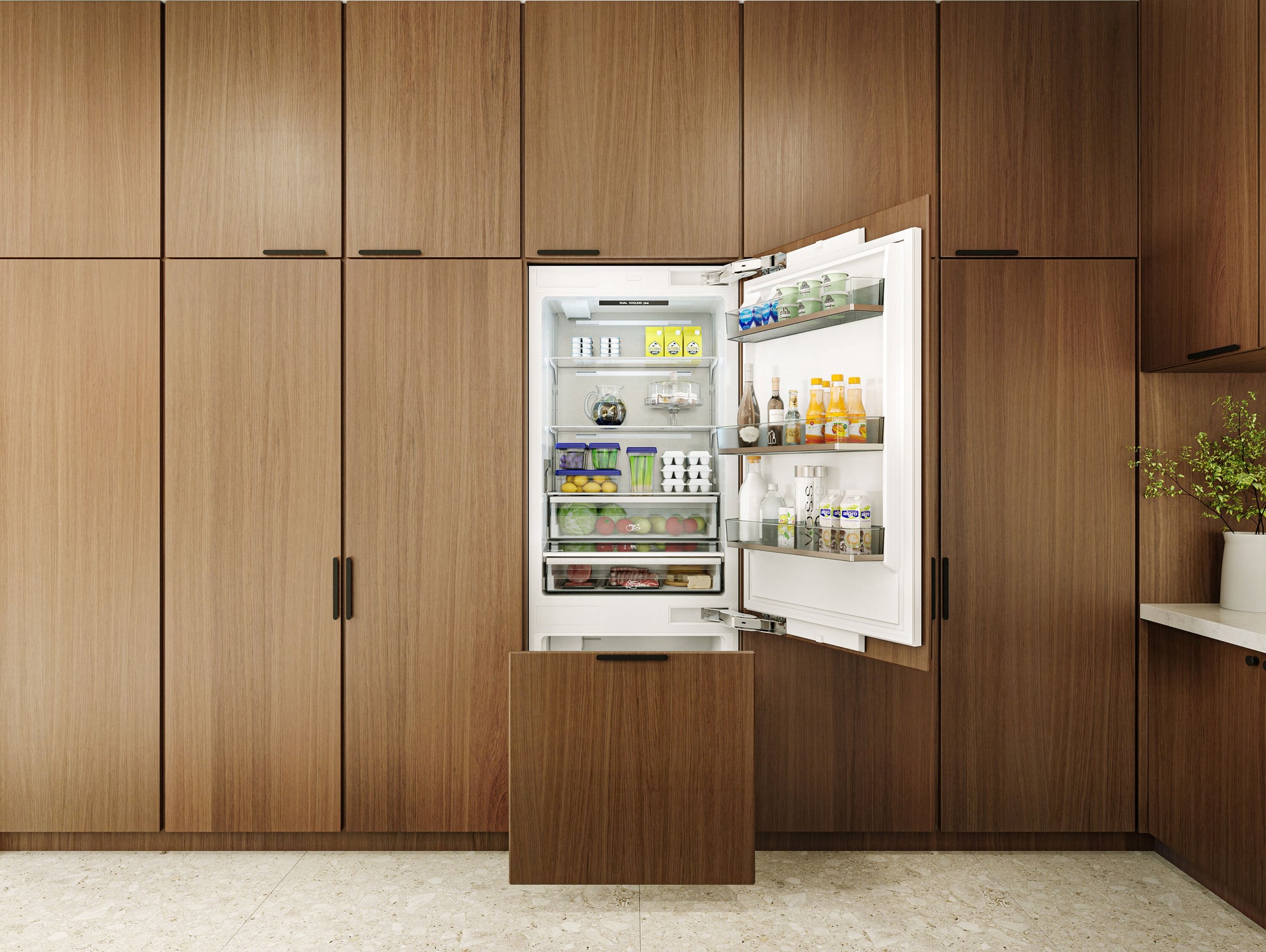 Thor Kitchen X Series 16.1-cu ft Counter-Depth 30-in Wide Built-In Bottom-Freezer Refrigerator with Ice Maker ( Custom panel ready ) ENERGY, XRF3016BBP, FINAL PRICE: $4,399.99 + TAX