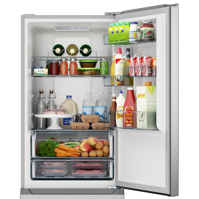 Sharp 11.5-cu ft Standard-Depth 24-in Bottom-Freezer Refrigerator (Stainless Steel), SJB1255GS *JR2510, Retail: $1,649.99, FINAL PRICE: $699.99 + TAX