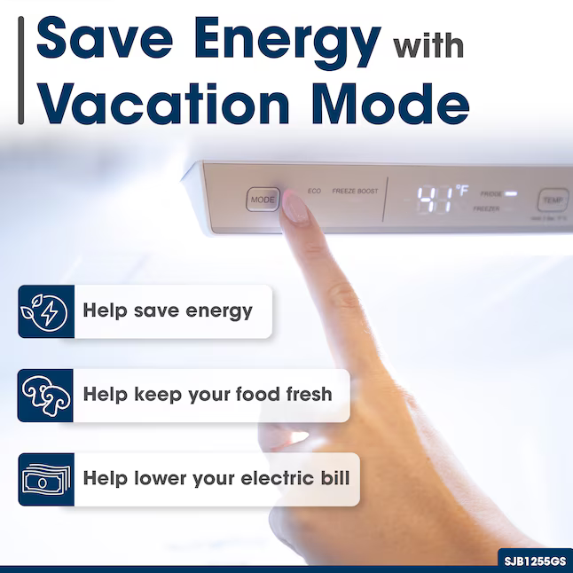 Sharp 11.5-cu ft Standard-Depth 24-in Bottom-Freezer Refrigerator (Stainless Steel), SJB1255GS *JR2510, Retail: $1,649.99, FINAL PRICE: $699.99 + TAX