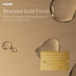 Moen Beric Bronzed Gold 1-handle Handheld 4.8-in Rectangle Bathtub and shower Faucet ( Valve Included )