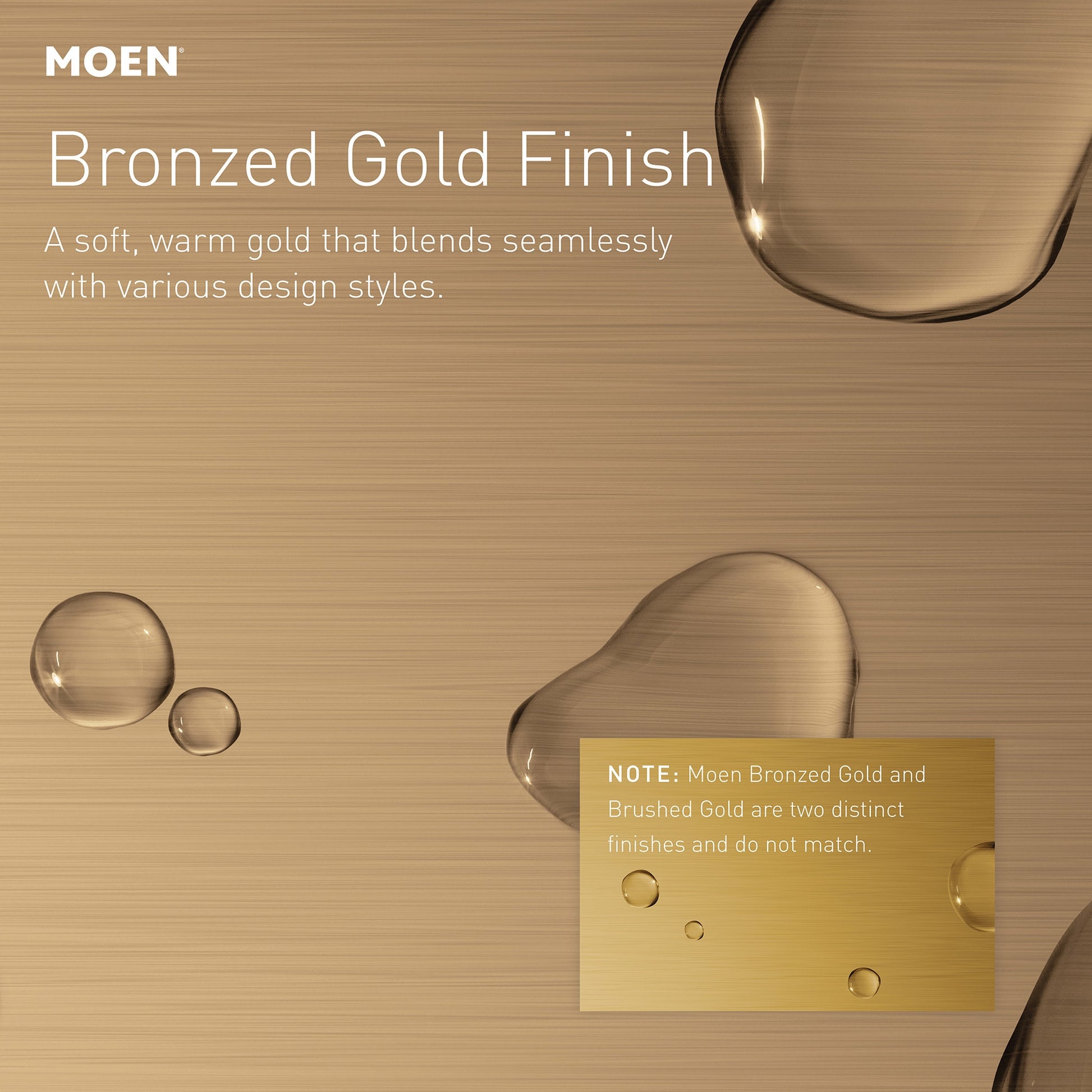 Moen Beric Bronzed Gold 1-handle Handheld 4.8-in Rectangle Bathtub and shower Faucet ( Valve Included )