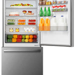 Hisense 17.2-cu ft Counter-Depth 32-in Wide Bottom-Freezer Refrigerator Fingerprint Resistant Stainless Steel ) ENERGY STAR Certified