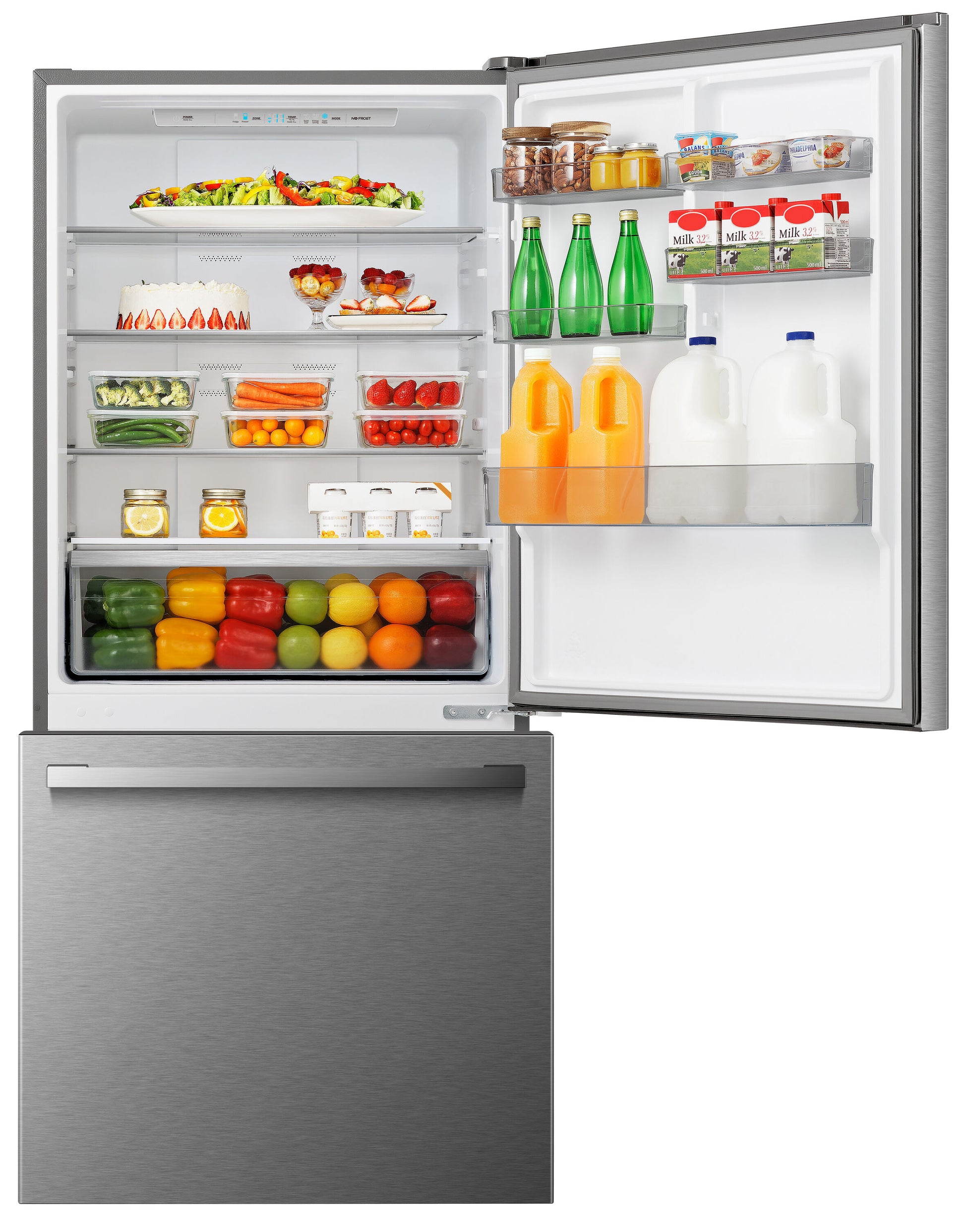 Hisense 17.2-cu ft Counter-Depth 32-in Wide Bottom-Freezer Refrigerator Fingerprint Resistant Stainless Steel ) ENERGY STAR Certified