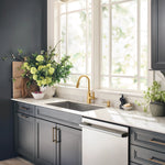 Moen Edwyn Brushed Gold Single Handle Deck-mount Pull-down Kitchen Faucet with Sprayer (Includes Deck Plate) (Includes Soap Dispenser)