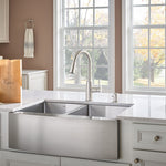 Moen Edwyn Spot Resist Stainless Single Handle Deck-mount Pull-down Kitchen Faucet with Sprayer (Includes Deck Plate) (Includes Soap Dispenser)