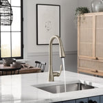 Moen Georgene Spot Resist Stainless Single Handle Deck-mount Pull-down Kitchen Faucet with Sprayer (Includes Deck Plate)