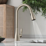 Moen Georgene Spot Resist Stainless Single Handle Deck-mount Pull-down Kitchen Faucet with Sprayer (Includes Deck Plate)