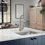 Moen Georgene Spot Resist Stainless Single Handle Deck-mount Pull-down Kitchen Faucet with Sprayer (Includes Deck Plate)