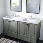 Style Selections Premium Cultured Marble Vanity Tops 61-in Winter Sky Cultured Marble Double Sink