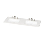 Style Selections Premium Cultured Marble Vanity Tops 61-in Winter Sky Cultured Marble Double Sink