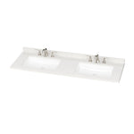 Style Selections Premium Cultured Marble Vanity Tops 61-in Winter Sky Cultured Marble Double Sink