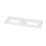 Style Selections Premium Cultured Marble Vanity Tops 61-in Winter Sky Cultured Marble Double Sink