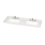 Style Selections Premium Cultured Marble Vanity Tops 61-in Winter Sky Cultured Marble Double Sink