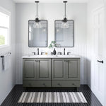 Style Selections Premium Cultured Marble Vanity Tops 61-in Winter Sky Cultured Marble Double Sink
