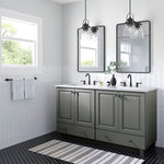 Style Selections Premium Cultured Marble Vanity Tops 61-in Winter Sky Cultured Marble Double Sink