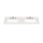 Style Selections Premium Cultured Marble Vanity Tops 61-in Winter Sky Cultured Marble Double Sink