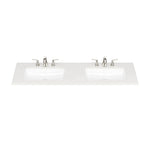 Style Selections Premium Cultured Marble Vanity Tops 61-in Winter Sky Cultured Marble Double Sink