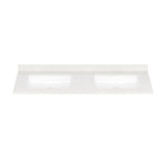 Style Selections Premium Cultured Marble Vanity Tops 61-in Winter Sky Cultured Marble Double Sink