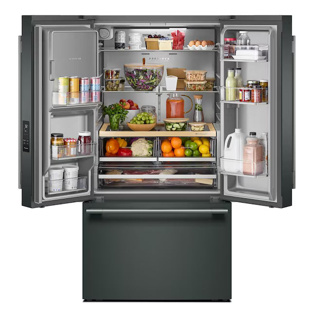 KitchenAid Standard-Depth 30.52-cu ft 3 -Door 36-in Wide with Ice Maker ( Juniper ) ENERGY STAR Certified Item