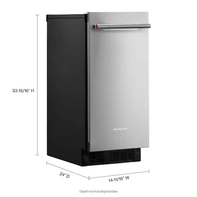 KitchenAid 25-lb Ice Per day Cubed Ice Maker (PrintShield Stainless Finish), KUIX515SPS/00 *JR2510, Retail: $3,149.00, FINAL PRICE: $1,899.99 + TAX