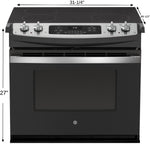 GE 30-in Glass Top 4 burners 4.4-cu ft Drop-In Electric Range ( Black ), JD630ST3SS, FINAL PRICE: $1,299.99